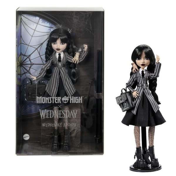 Monster High-Märker Addams i Uniform-Pop?e med Lilla Dingen - Monster High - HXJ04