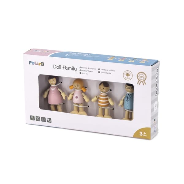 VIGA PoolarB Trädockor Docka Familj Set Figurer
