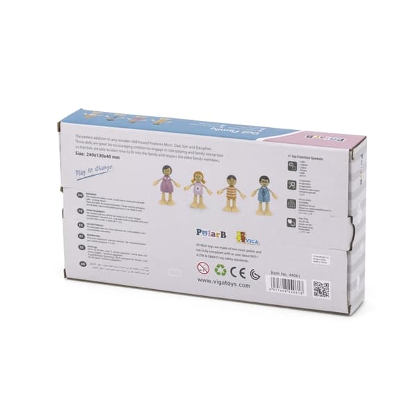 VIGA PoolarB Trädockor Docka Familj Set Figurer