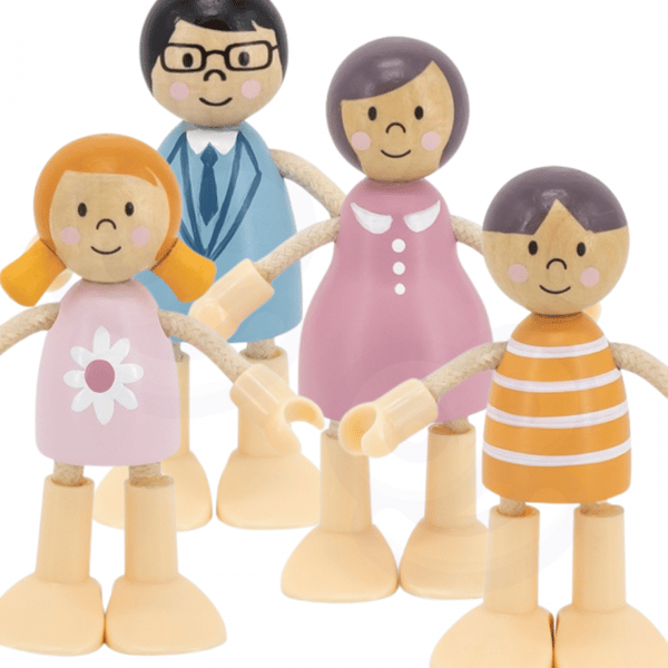 VIGA PoolarB Trädockor Docka Familj Set Figurer