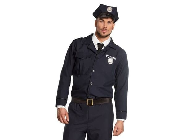 Boland 83546, Fancy costume, Adult, Male, Police, Police, Black