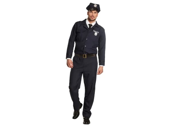 Boland 83546, Fancy costume, Adult, Male, Police, Police, Black