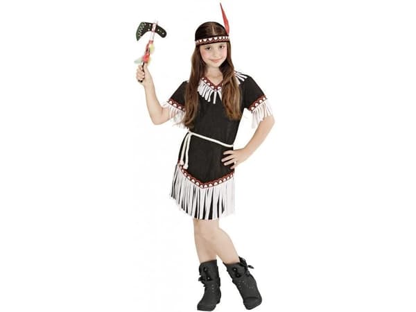 Svart indiansk jentekostyme