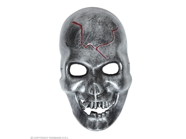 Mask med dödskalle i järn