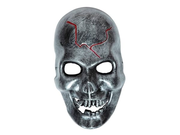 Mask med dödskalle i järn