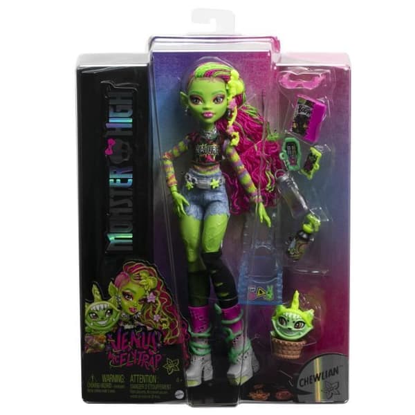 Monster High-Venus McFlytrap-Docka med Chewlian och tillbehör HRP81