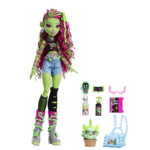 Monster High-Venus McFlytrap-Docka med Chewlian och tillbehör HRP81