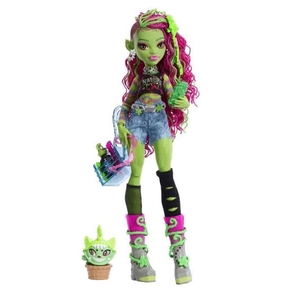 Monster High-Venus McFlytrap-Docka med Chewlian och tillbehör HRP81