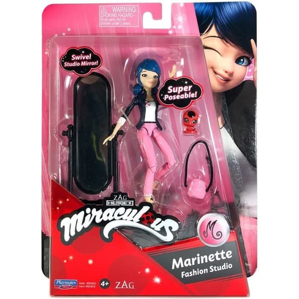 BANDAI Miraculous Ladybug Marinette ledad minidocka - 12 cm - För barn från 4 år och uppåt