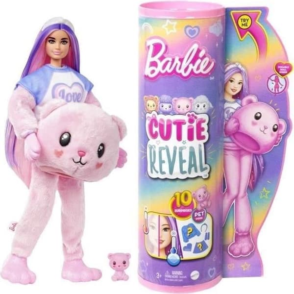 BARBIE CUTIE REVEAL BEAR - BARBIE - HKR04 - BARBIE MODEDOCKA
