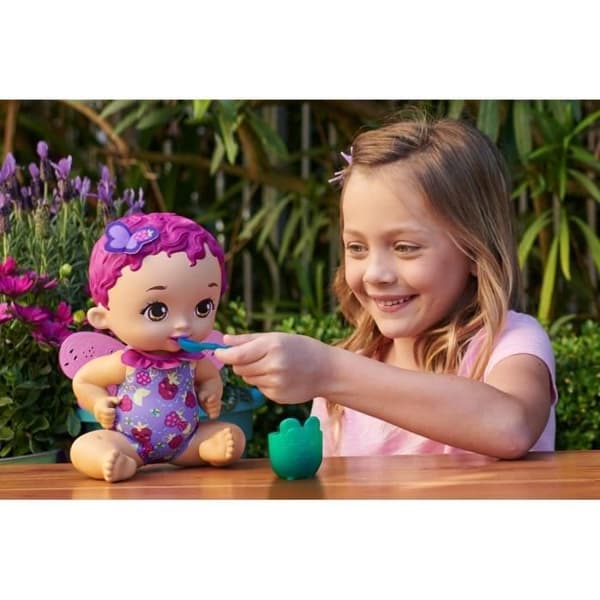 My Garden Baby - Hallonfjärilsbabykalas, 30 cm, hallondoft med sked och kopp - Docka / Puppong - Från 2 år