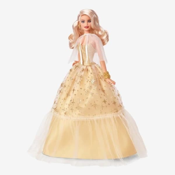 Barbie®-Barbie Merry Christmas 2023-Doll Golden Klänning och blont hår HJX04