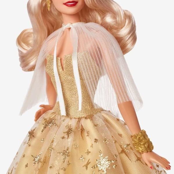 Barbie®-Barbie Merry Christmas 2023-Doll Golden Klänning och blont hår HJX04