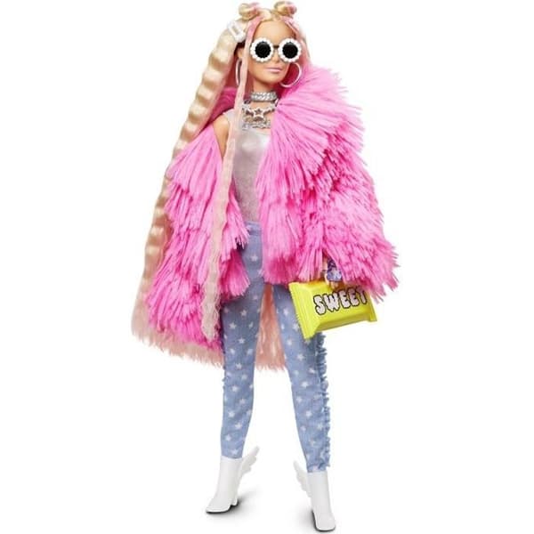 Barbie - Barbie Extra Blond Rosa Jacka - Docka - 3 år och +