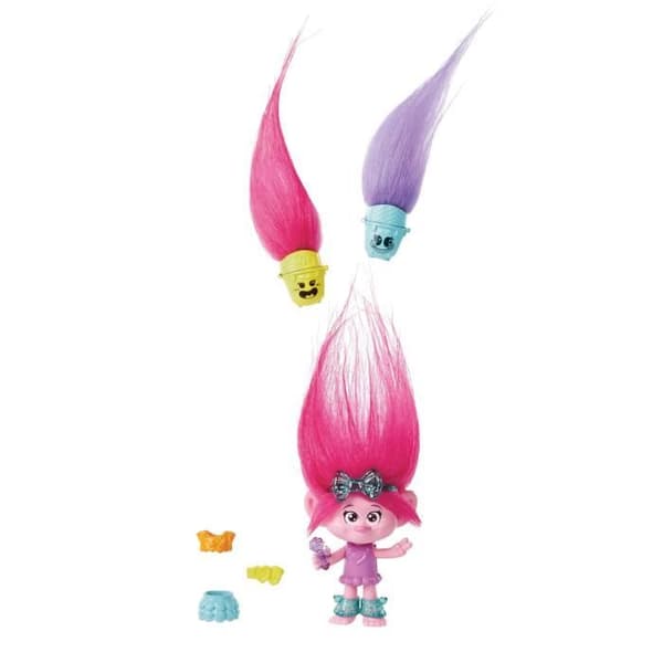 POPPY HAIR POPS FIGURINE - MATTEL - HNF10 - TROLLS DOCKA DOCKA