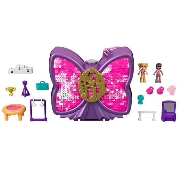 Polly Pocket - Sequin Scene Set - Mini-Universe Doll