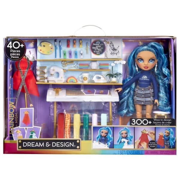 Rainbow High - Fashion Studio Couture Lekset - Poserbar Skyler Bradshaw Doll + tyger och sömnadstillbehör