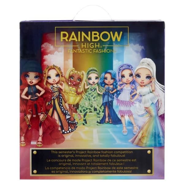 Rainbow High Tentpole PR-temadocka - LILA - 1 galaklänning och 1 ledig outfit + accessoarer och skissbok