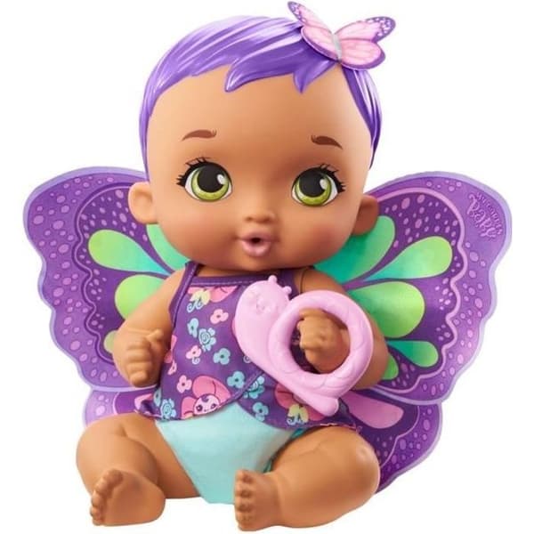My Garden Baby - Baby Lila Butterfly Drinks &amp; Pees, 30 cm - Docka