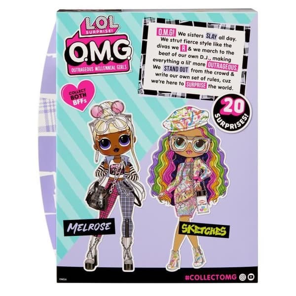 LOL. OMG Surprise - Series 6 - Modedocka - Melrose - Innehåller 1 modedocka, outfits, accessoarer och 1 bas