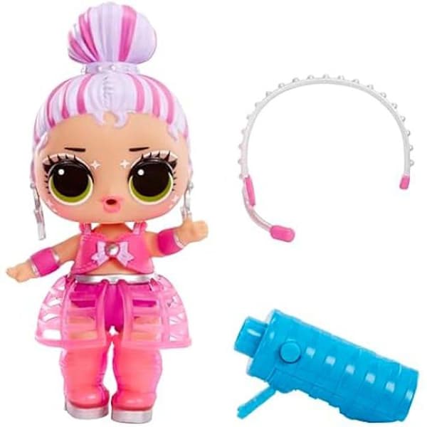 Docka - L.O.L. SURPRISE! - Neon Pop Stars Tots - 7 Tots att samla - Svart ljus - Ljusande tillbehör