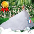 Miniatyrbild 1 av 3: C® Doll-50cm Joint Long Tail 3D Real Eye Docka Bröllopstjej Princess Toy Julklapp-Vit