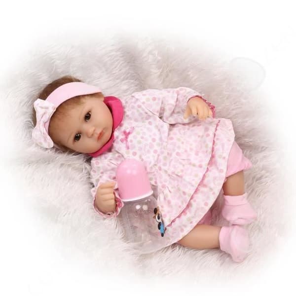 CONFO 17 tums handgjorda Reborn Baby Doll Silikon Vinyl Mjuk Real Touch Julklappar Leksaker för barn