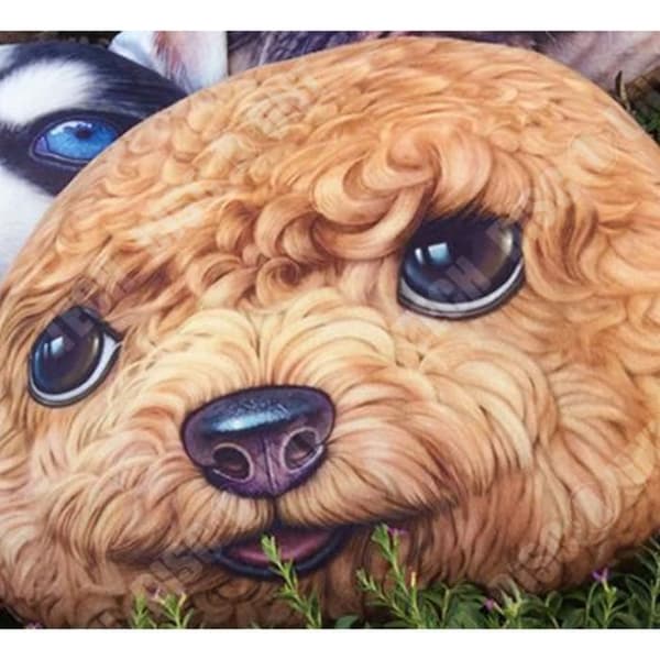 TD® Rolig 3D Dog Print Kudde Kudde Kreativ Söt Fylld Docka Present Heminredning