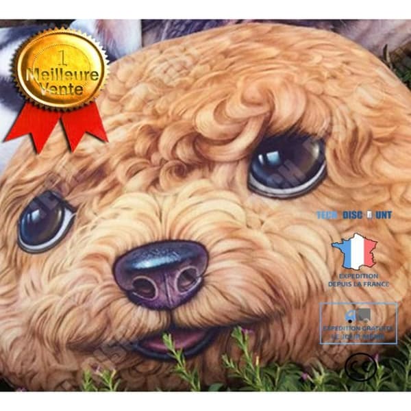 TD® Rolig 3D Dog Print Kudde Kudde Kreativ Söt Fylld Docka Present Heminredning