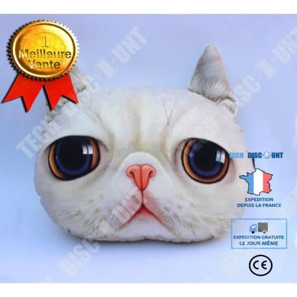 TD® Cute Cat Cushion Plysch Doll Present Heminredning