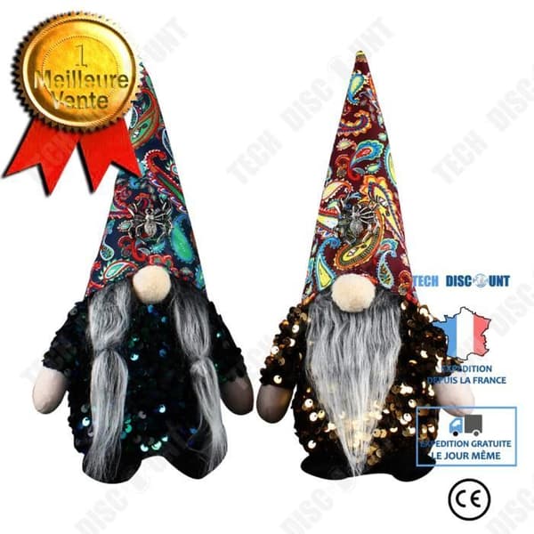 TD® Hong Kong älskar Halloween docka skrivbordsdekoration spökfestival glitter dvärg docka dekoration tillbehör