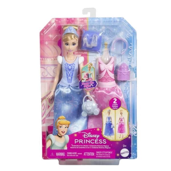 Disney-prinsessor - Docka Askungen och kläder-set med tillbehör - 3 år+- JCR95