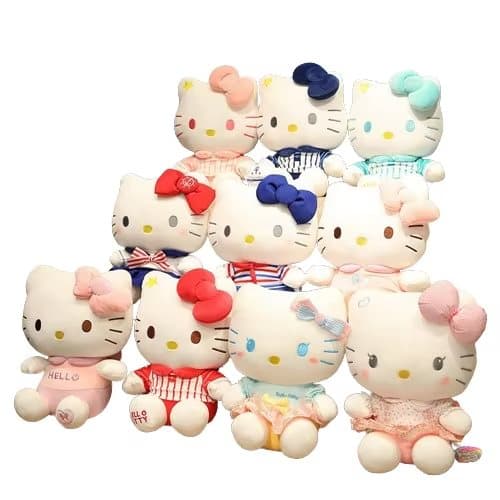Sød Hello Kitty Tøjdyr Kat – Plys Legetøj & Tøjdukke - Blå Pink