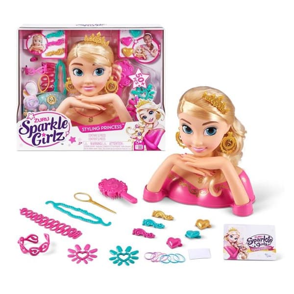 Tête à coiffer Zuru Sparkle Girlz - 10025 - Coiffage för naglar, Sparkle Girlz Tête à coiffer för Nail Art 3 år och uppåt