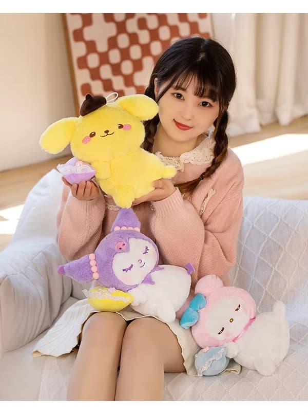 Sanrio Docka – Mjukisdjur & Perfekt Gåva - My Melody Blå Halsduk 20 cm