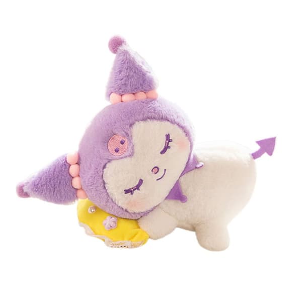 Sanrio Docka – Mjukisdjur & Perfekt Gåva - Kuromi Sovande 20 cm