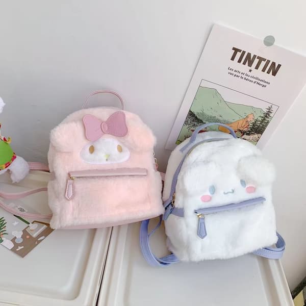Söt Japansk Plysch Ryggsäck - Cinnamoroll
