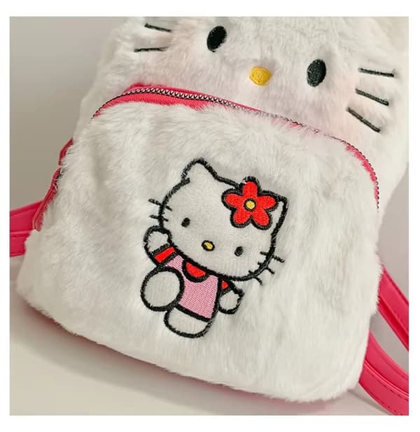 Söt Sanrio Ryggsäck – Gosedjursväska för Skolan - Hello Kitty