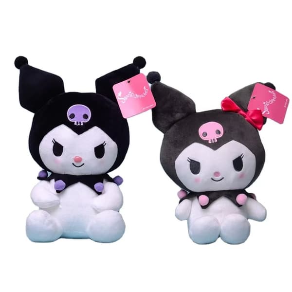 Söt Japansk Tecknad Sanrio Kuromi Mjukisdocka i Sittande Ställning - Grå