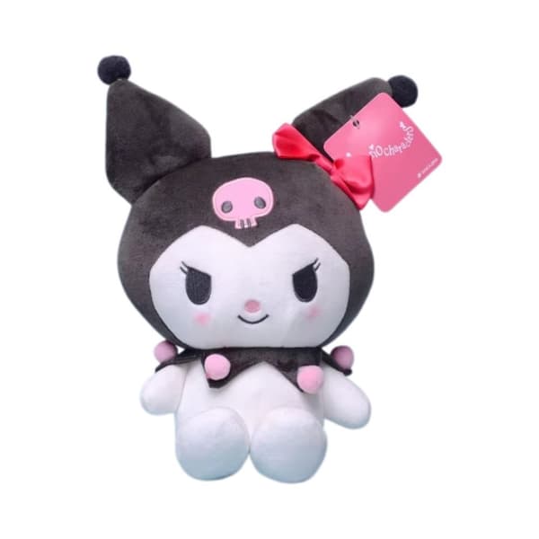 Sød Japansk Tegneserie Sanrio Kuromi Blød Dukke I Siddende Stilling - Grå