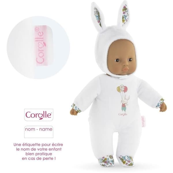 Babydocka - COROLLE - Pti'Coeur White Rabbit - 30 cm - Från 9 månader
