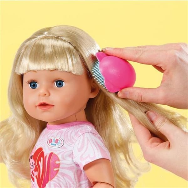 Baby born Sister Play &amp; Style 43cm docka - Zapf Creation - Flexibla leder - Håraccessoarer