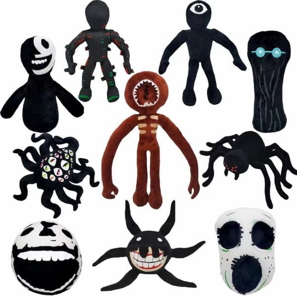 Läskigt Roblox Dörrar Gosedjur – Halloween Monster Mjukisdocka - El Goblino