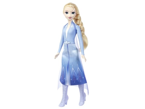 Disney Frozen Singing Elsa Doll som synger Where No One Has Gone Before fra filmen på 4 språk