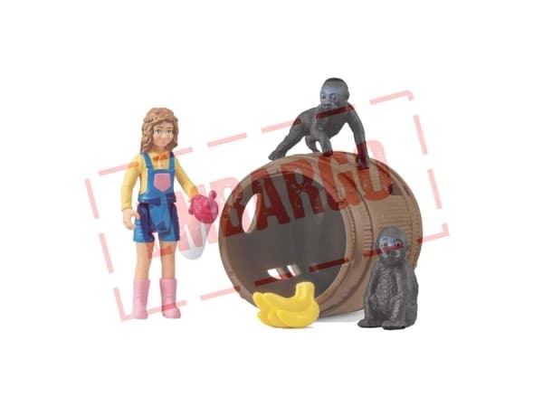 Schleich Pocket Set Rearing Gorilla Babies