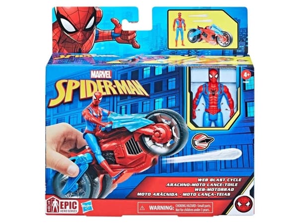 Spider-Man Web Blast Cycle & Figure 10 cm