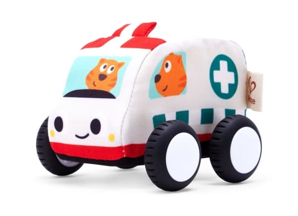 Hape Pull-Back Plush Car Set