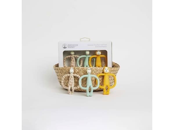 Matchstick Monkey Animal Teether Gift Set