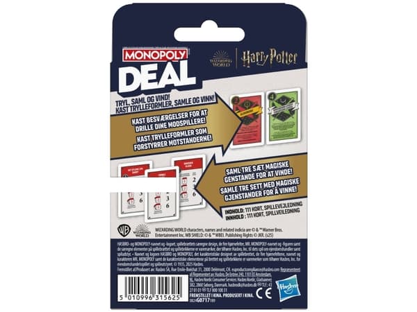 Monopoly Deal Harry Potter DK/NO
