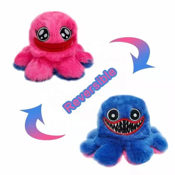 Käännettävä Poppy Playtime Octopus Soft Toy – Pehmeä puuvillalelu mielialan muutoksella